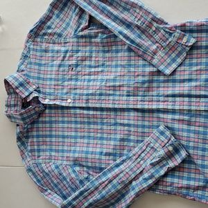 Vineyard Vines Slim Fit Tucker Shirt Men's Sz Medium Long Sleeve Button Up Plaid